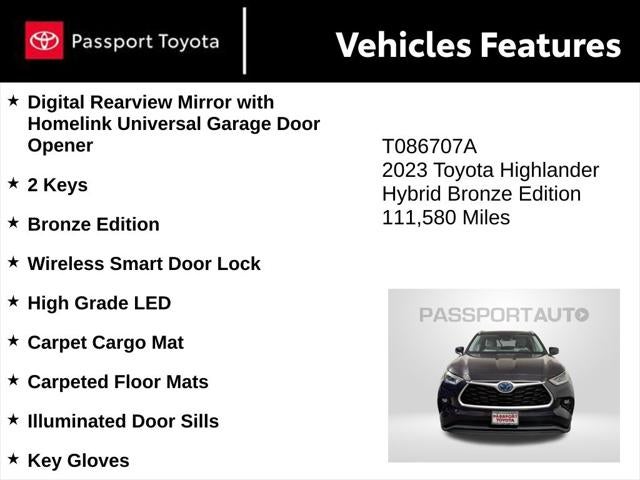 2023 Toyota Highlander Hybrid Bronze Edition