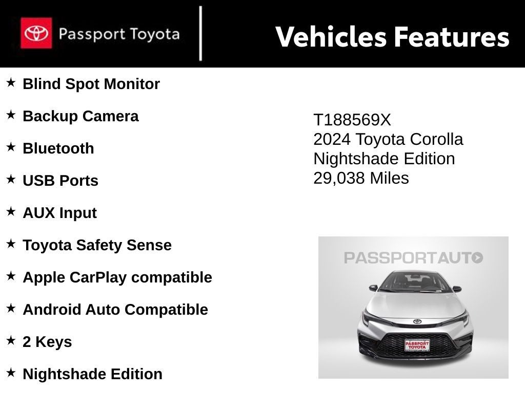 2024 Toyota Corolla SE Nightshade