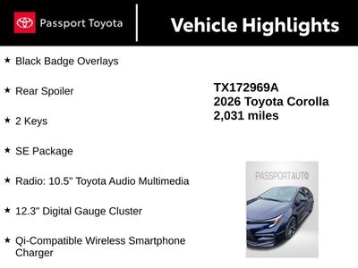 2026 Toyota Corolla SE