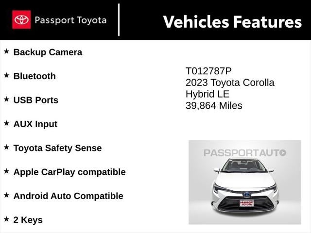 2023 Toyota Corolla Hybrid LE