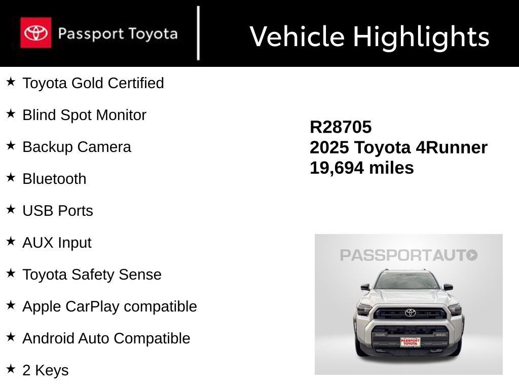 2025 Toyota 4Runner SR5
