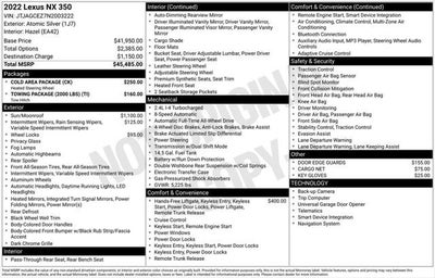 2022 Lexus NX 350 Base