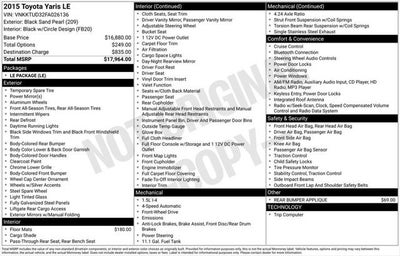 2015 Toyota Yaris LE